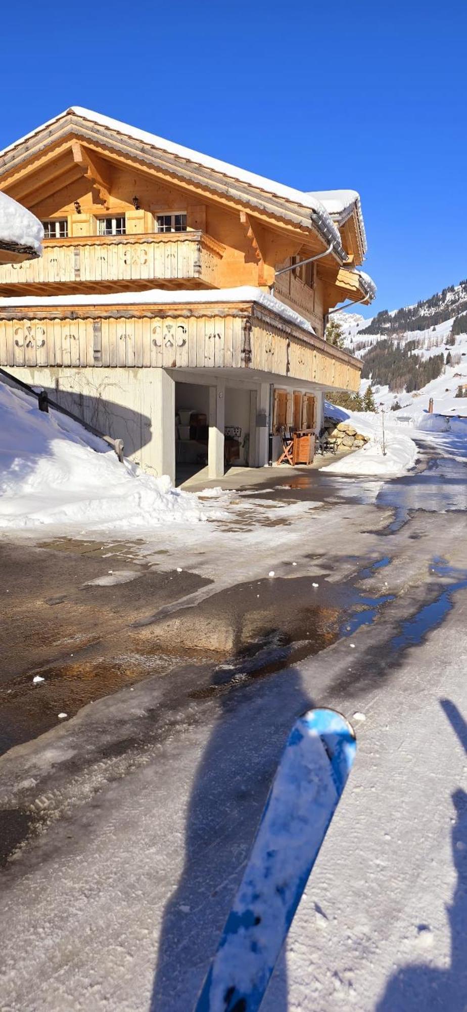 Large Deluxe Studio For 2 - Chalet Lovo Lenk Exterior photo